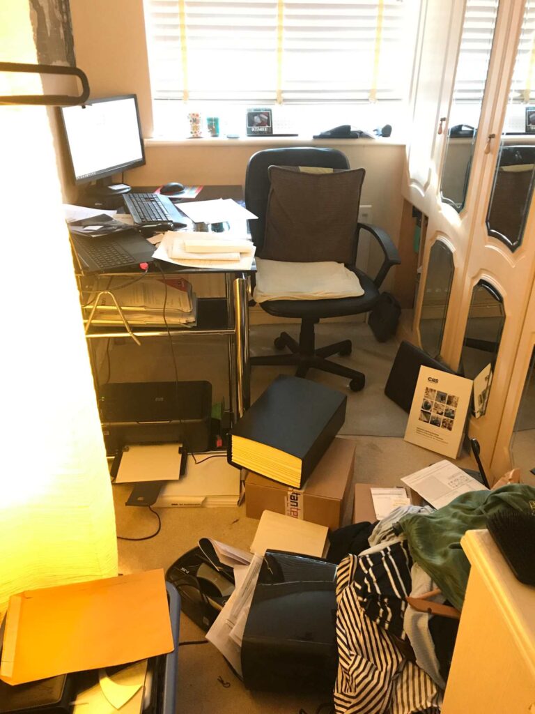 A busy day back at the office in 2018